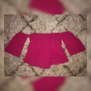 Pink Off The Shoulder Tube Top